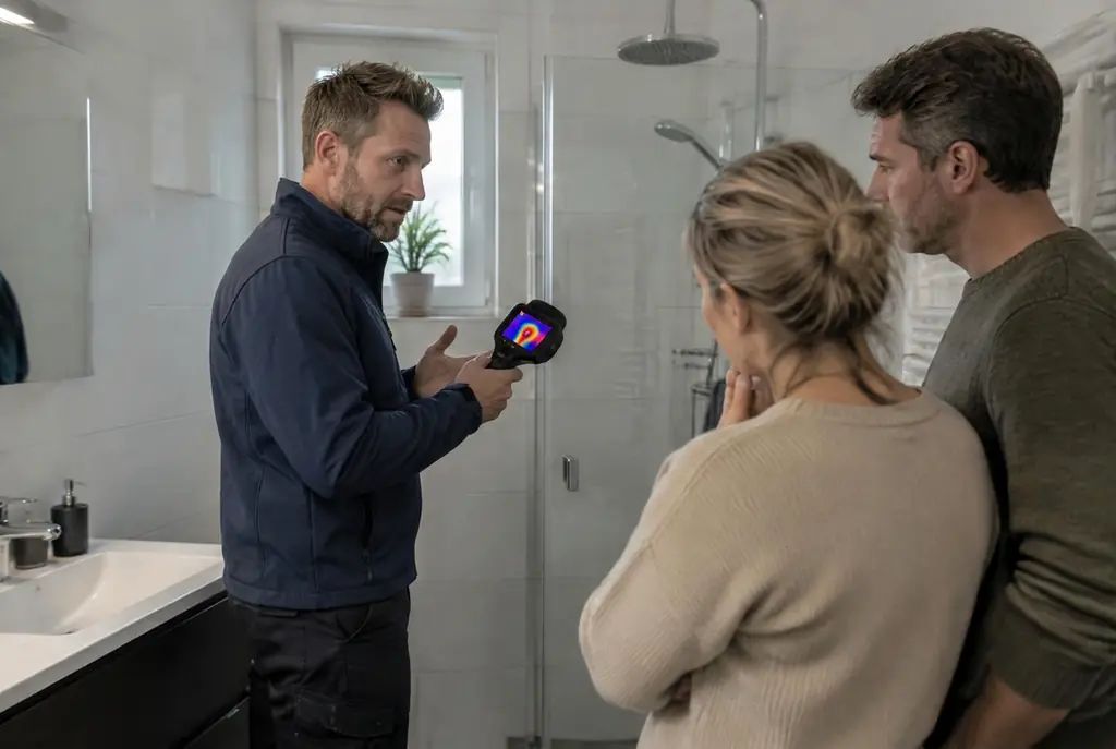 Lekdetectie Woerden – specialist legt bevindingen uit aan bewoner
